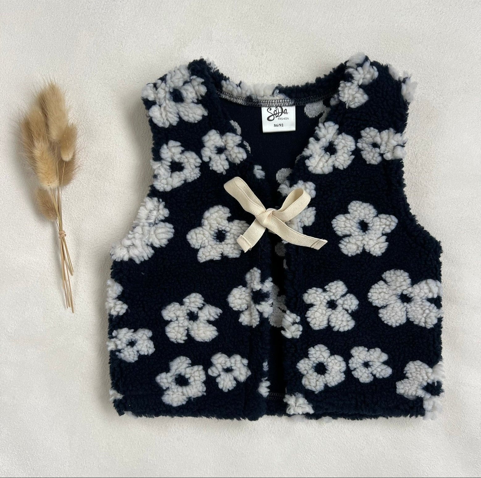 Gilet Bloemen - Blauw
