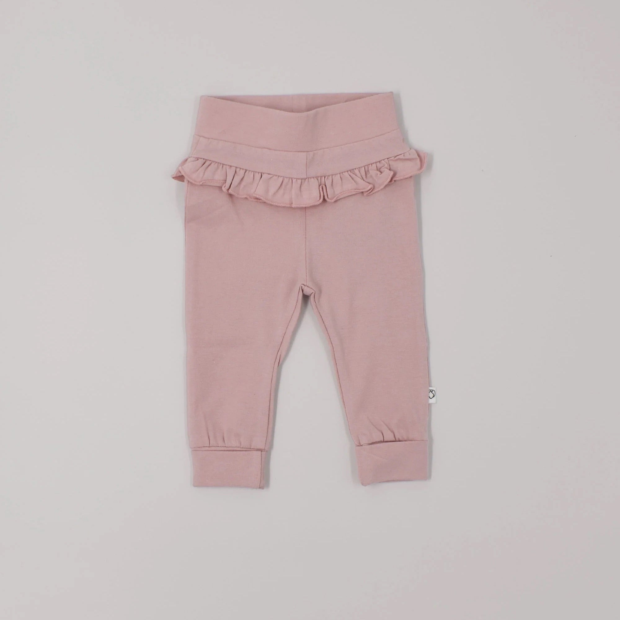 Legging Jersey Ruffle - Poederroze