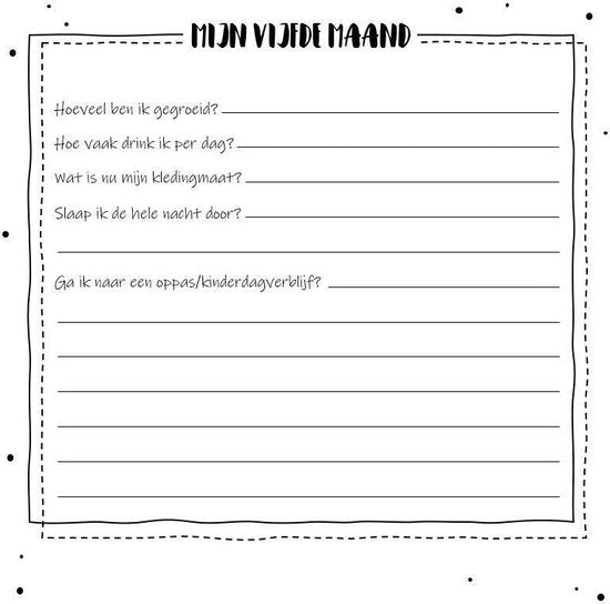 Baby’s eerste jaar invulboek – Zwart-wit