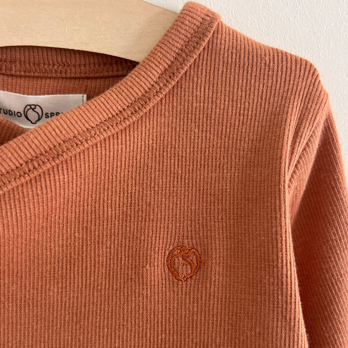 Wrap T-shirt - Cognac