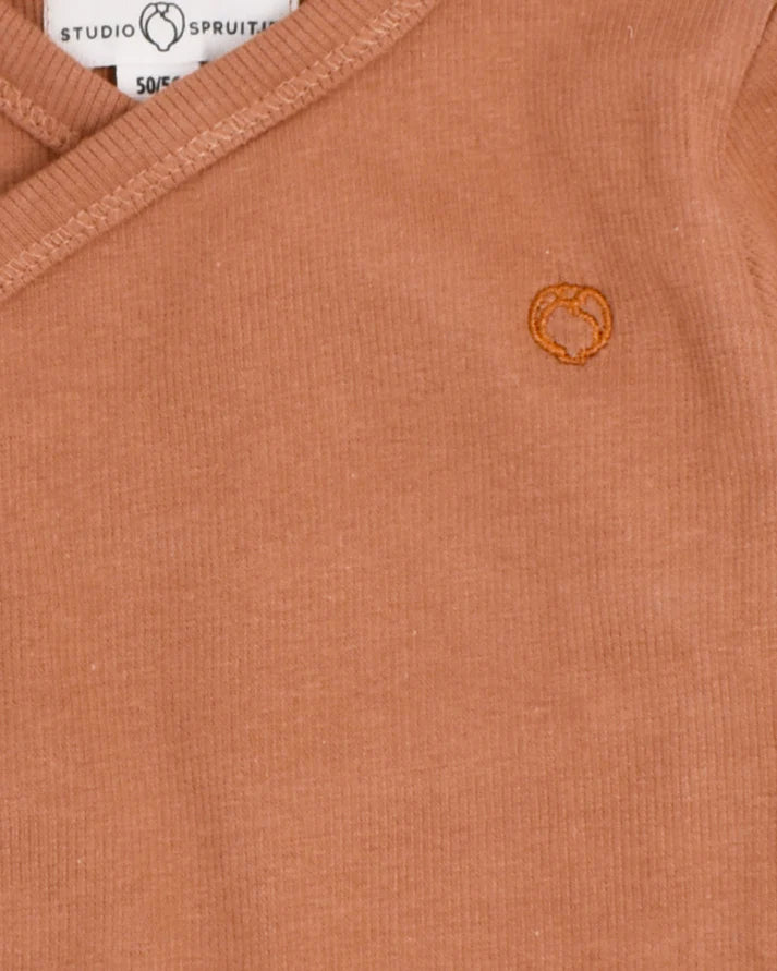 Wrap T-shirt - Cognac