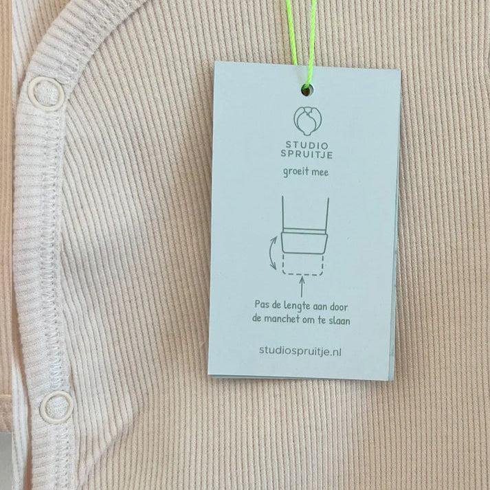 Wrap T-shirt Rib - Crème